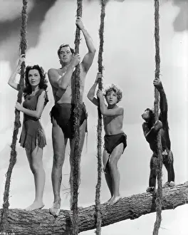 Lac0041 Prints: Maureen O'Sullivan And Johnny Weissmuller In Tarzan's Secret Treasure