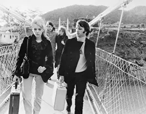 Maureen Starkey, Ringo Starr, Jane Asher, and Paul McCartney Arriving in India
