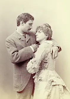 Maurice Barrymore & Wife Georgie Embrace