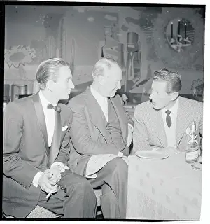 Maurice Chevalier Conversing with Danny Kaye