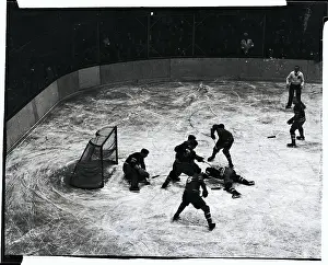 Maurice Richard in Hockey Action