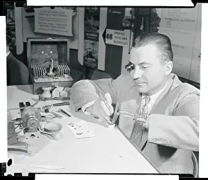 Max Dobis at His Desk