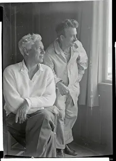 Max Eastman and Thomas H. Benton Looking out of Window