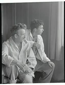 Max Eastman and Thomas H. Benton Looking out of Window