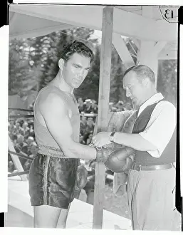 Max Machon Prints: Max Machon Lacing a Glove