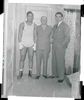 Max Schleming with Joe Louis and Joe Jacobs