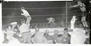 Arthur Donovan Prints: Max Schmeling on Canvas During Bout with Joe Louis