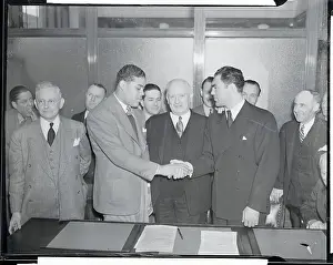 Etiquette Prints: Max Schmeling and Joe Louis Shaking Hands