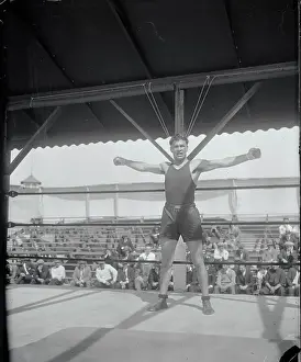 Max Schmeling Performing Stretching Exercises