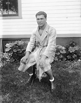 Max Schmeling Relaxing at Training Camp