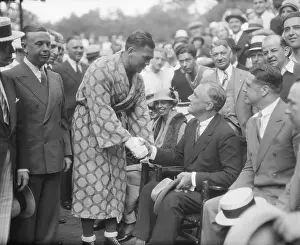 Max Schmeling Shakes Hands With Fdr