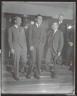 Max Schmeling Speaking with Colleagues