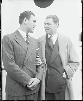 Max Schmeling Speaking with Jack Dempsey