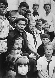 Maxim Gorky Reading Children