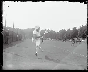 May Bundy Playing Tennis