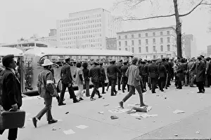 Prints of A rally in Washington, DC, part of the 1971 May Day Protests, 1st May 1971. These were a series of events to demonstrate against the Vietnam War. (Photo by Michael Ochs Archives/Getty Images) Vietnam War Prints: May Day 1971 Protest