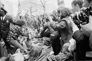 Prints of A sit-down rally in Washington, DC, part of the 1971 May Day Protests, 1st May 1971. These were a series of events to demonstrate against the Vietnam War. (Photo by Michael Ochs Archives/Getty Images) Vietnam War Prints: May Day 1971 Protest