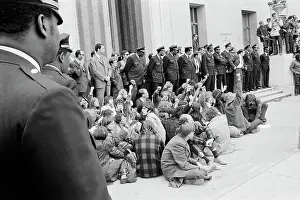 Prints of A sit-down protest outside the US Department of Justice in Washington, DC, part of the 1971 May Day Protests, 1st May 1971. These were a series of events to demonstrate against the Vietnam War Vietnam War Prints: May Day 1971 Protest