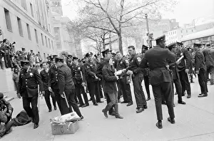 Prints of A rally outside the US Department of Justice in Washington, DC, part of the 1971 May Day Protests, 1st May 1971. These were a series of events to demonstrate against the Vietnam War Vietnam War Prints: May Day 1971 Protest