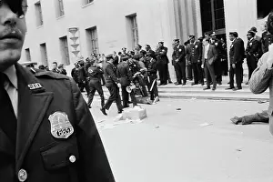 Prints of A rally outside the US Department of Justice in Washington, DC, part of the 1971 May Day Protests, 1st May 1971. These were a series of events to demonstrate against the Vietnam War Vietnam War Prints: May Day 1971 Protest