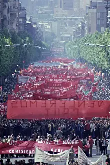Huty34052 Prints: May Day Rally In Madrid