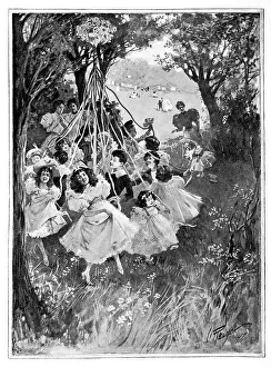 Group Of People Gallery: May Pole Dance