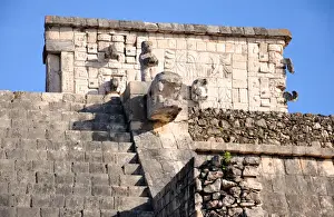 Mayan Temple Pyramid, Sculptures, Chichen Itza