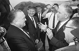 Mayor Allen Thompson Meeting J. Edgar Hoover at Airport