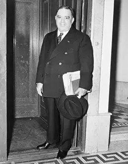 Elevator Prints: Mayor Fiorello Laguardia Enters Elevator