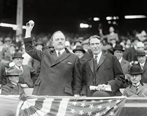 Hylan Prints: Mayor Hylan Holding a Baseball