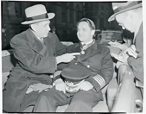 Vincent R Prints: Mayor Impellitteri and Captain Carlsen