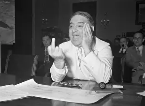 Mayor LaGuardia Making Obscene Gesture