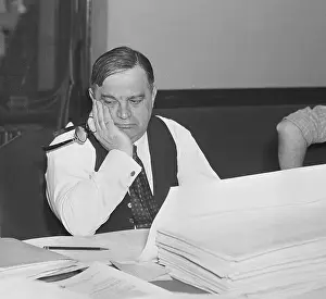 Mayor Prints: Mayor LaGuardia in Pensive Mood on First Day