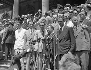 Connor Prints: Mayor LaGuardia Praising Howard Hughes and Crew