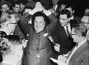 Richard J Prints: Mayoral Candidate Richard Daley Cheering at Early Lead