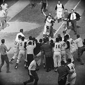 Bill Mazeroski Crossing Home Plate
