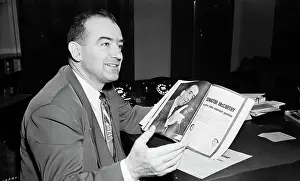 Mccarthy Prints: McCarthy Looking Over Article in Magazine