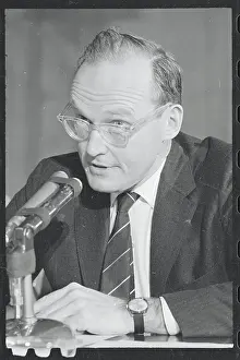 McGeorge Bundy Sitting at Microphones During Hearing