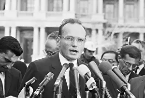 Assistant Prints: McGeorge Bundy Talks With Newsmen
