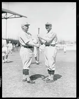 San Antonio Prints: McGraw and Hugh Jennings Holding Bat