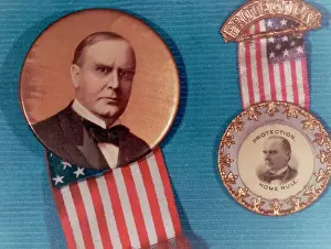 Message Pin Prints: McKinley Presidential Campaign Buttons