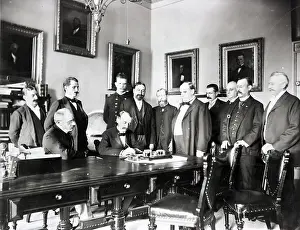 Presidential Prints: Mckinley Watching Signing Of Peace