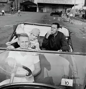 McQueen Driving Candice Bergen And Richard Crenna
