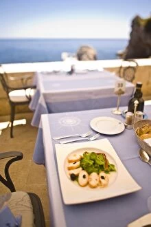 Images Dated 8th April 2008: Meal at outdoor restaurant, Atlas Club, Nautika-Dubrovnik, Croatia, Europe