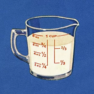 Images Dated 28th February 2017: Measuring Cup of Milk