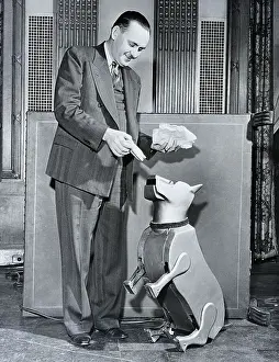 Robot Prints: Mechanical Dog Begging for Hot Dog
