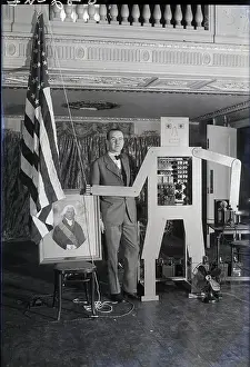 Robot Prints: Mechanical Man Unveiling Portrait