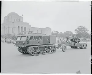 Mechanized Forces March Before Review Stand