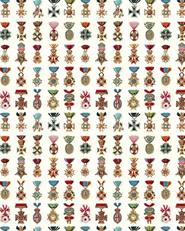Pattern Artwork Illustrations Gallery: Medal Pattern