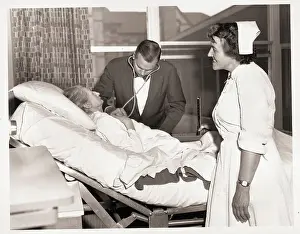 Stethoscope Prints: Medical Checkup in Old Folks Home